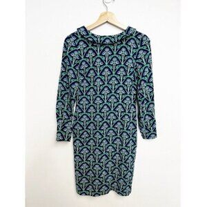 Boden Florrie Long Sleeve Dress Womens US Sz 2P 2 Petite NWT No Belt Blue Green